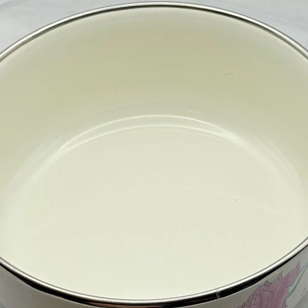 Vintage Tabletops Unlimited Floral Graphic Vitroceramic Bowl Cottagecore 80s